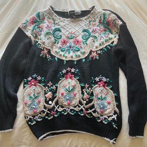 vintage detailed sweater